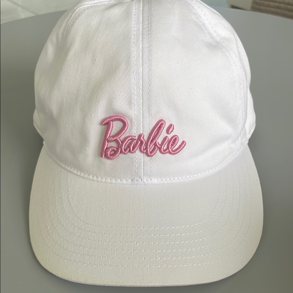Barbie Kith White Cap with Pink Embroidered logos